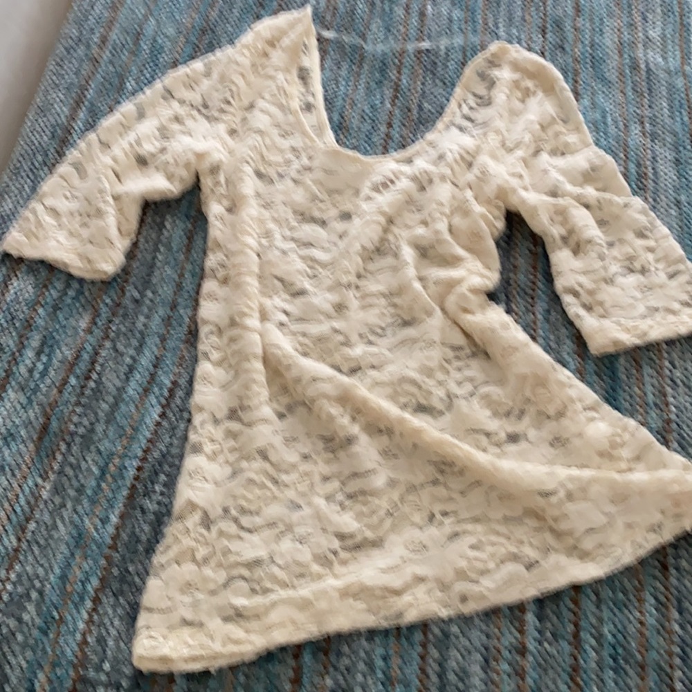 Mudd lace/ partially sheer top. Size M
